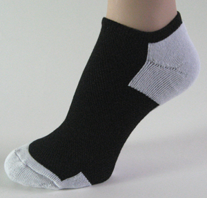 Men's no-show breathable mesh sports socks - Black