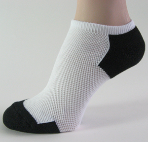 Men's no-show breathable mesh sports socks - White