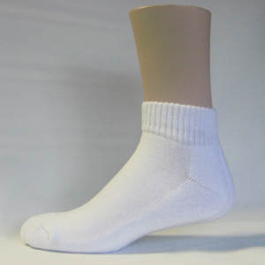 White ankle sports socks