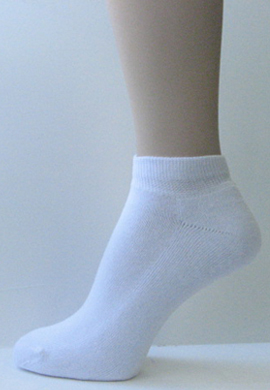 White low cut sports socks