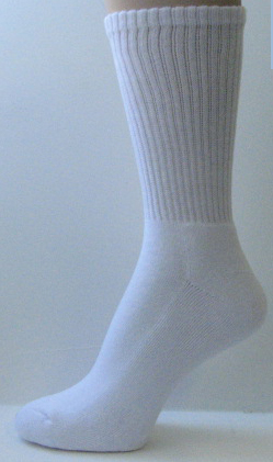 White mid-calf crew sports socks 