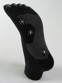 Women's yoga toe socks black