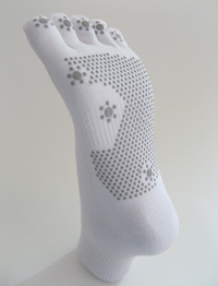 Women's yoga toe socks white